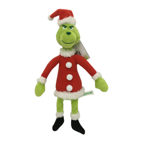 Heat transfer Christmas Grinch plush toy green Grinch children's cartoon figurine doll