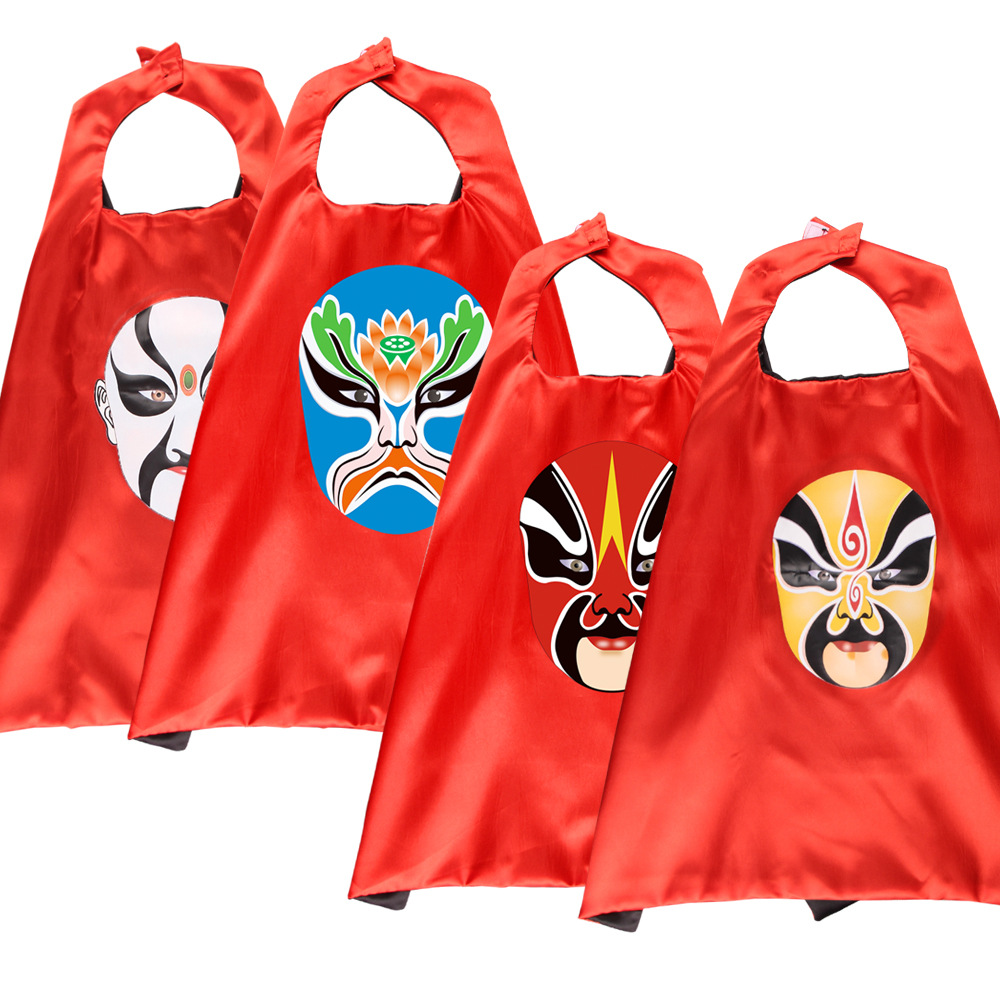 Китайский плащ, детские герои, двухэтажная накидка для взрослых, китайский стиль
