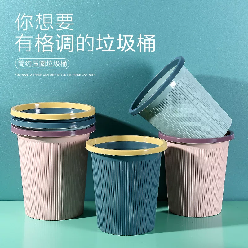 Plastic big garbage can, simple and elegant design, wholesale