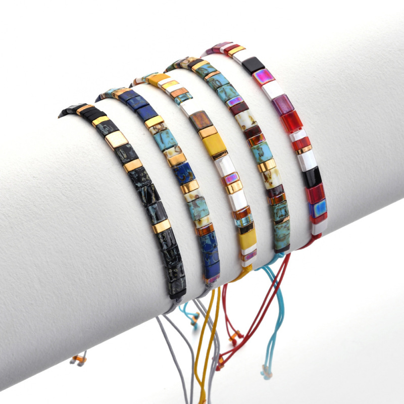 MIYUKI Japanese rice beads colored glaze stitching bracelet jewelry men and women couples hand-woven cross-border explosions factory