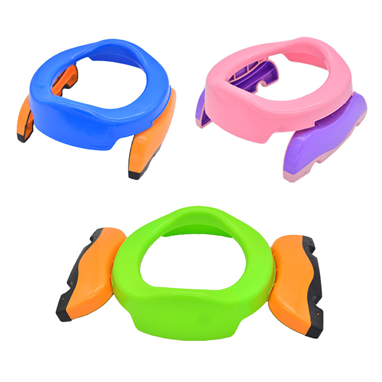 Inodoro para niños en stock cuidadosamente seleccionado Inodoro plegable portátil para automóvil Baño especial para bebés Inodoro para bebés engrosado