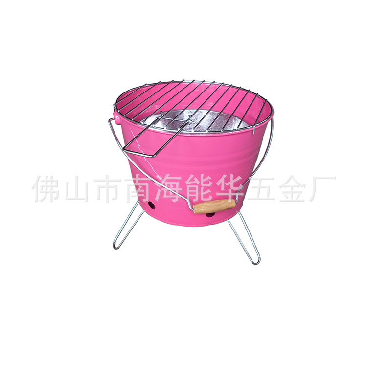 Fabricante en stock suministro de 12 pulgadas creativo cubo forma barbacoa estufa portátil al aire libre barbacoa hogar