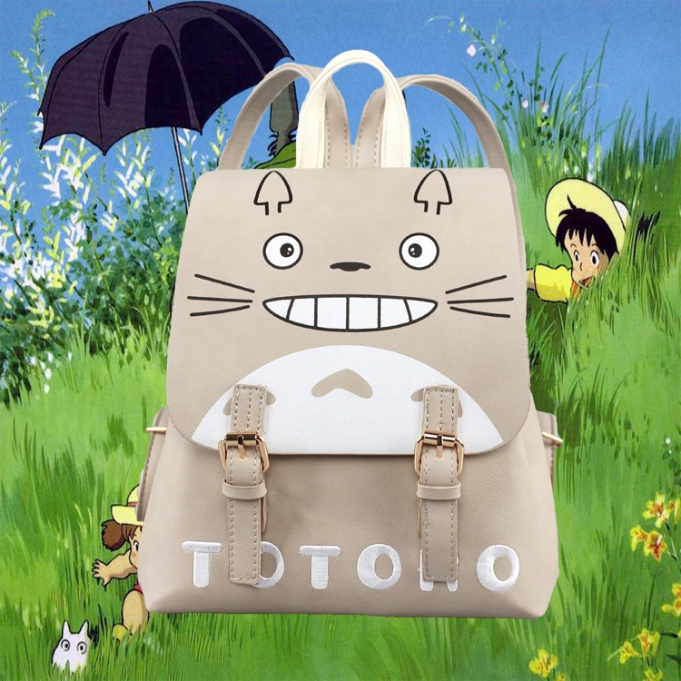 Рюкзак аниме Totoro, двухмерный дизайн, экокожа, маленький рюкзак, 0,655 кг