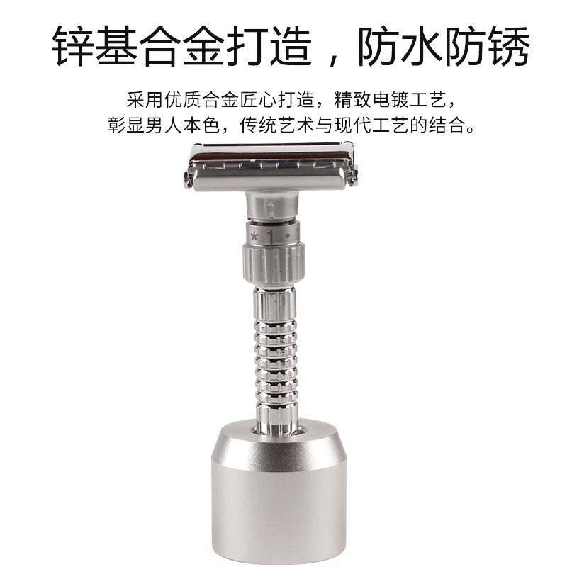 Mingshi 3000S manual de afeitar Rotary ajustable nitidez de los hombres actualizado antigua afeitadora de doble cara