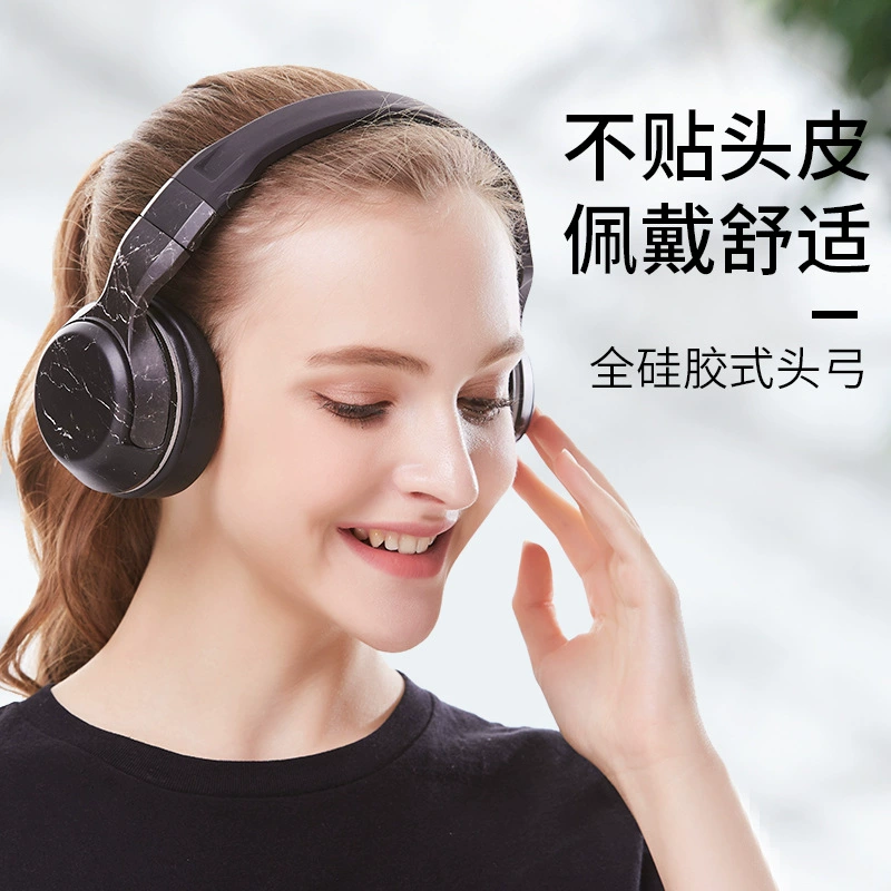 Накладные Bluetooth-наушники, True Wireless, спортивные, для компьютера и мобильного телефона, универсальные для игр и музыки, складные стереонаушники