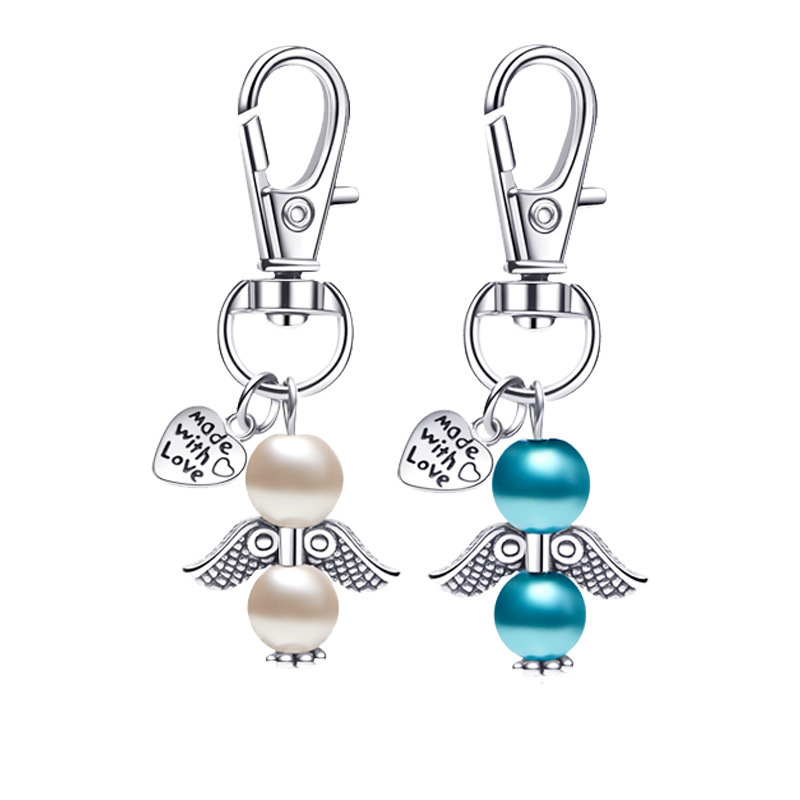 Creativo Ángel DE LA Guarda llavero decoración de la boda regalo alas de Ángel Bebé bautismo comunión regalo del partido