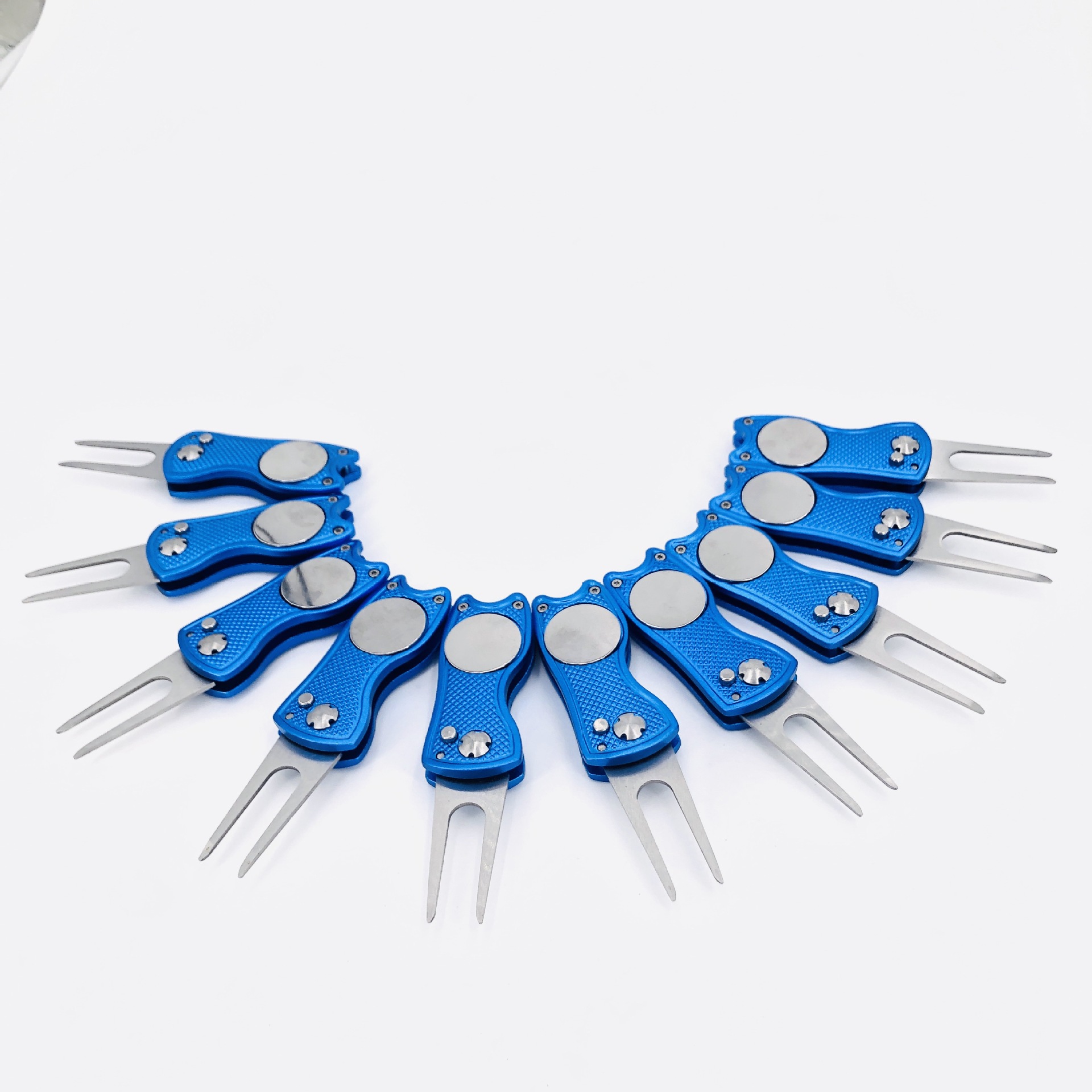 Fabricante Golf verde enchufe multifunción plegable verde tenedor verde herramienta de reparación marca socio Venta caliente