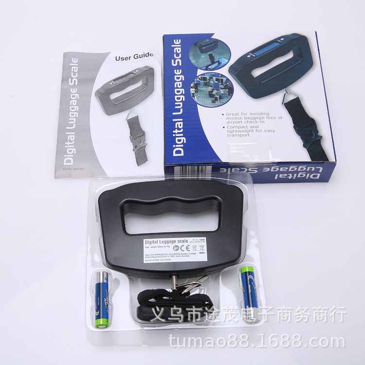 现货电子行李秤50kg电子秤飞机秤手提便携式行李手提秤智能电子