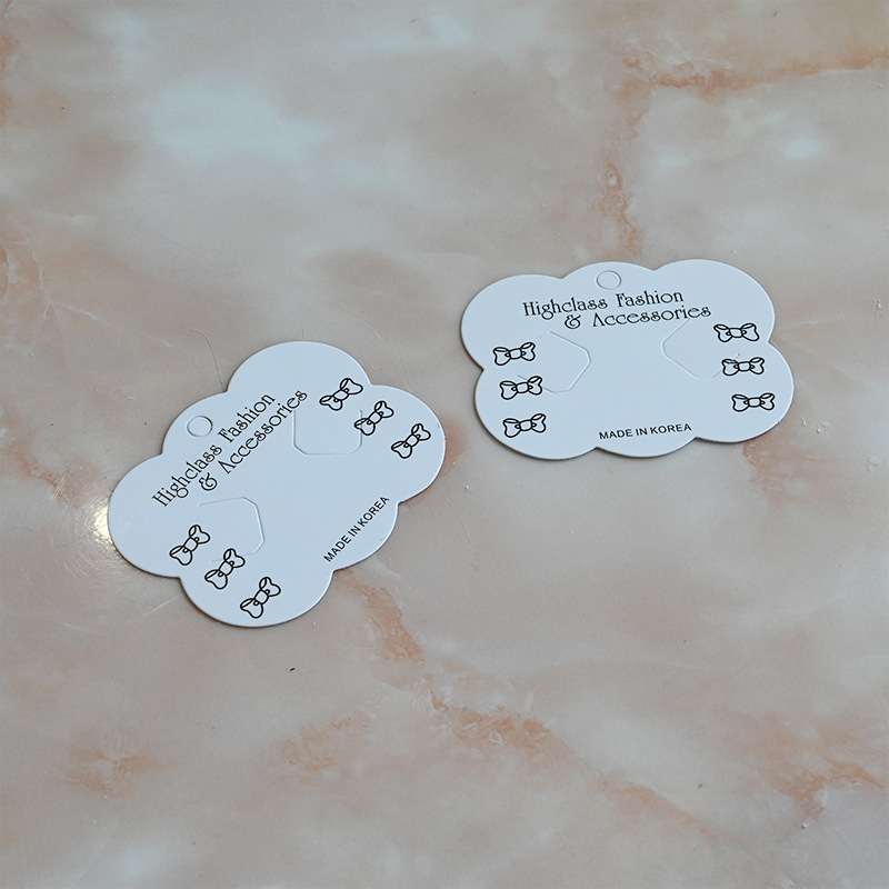 厂家直销多款简约发夹卡片 韩版吊牌 胸针发圈发饰包装袋饰品卡纸