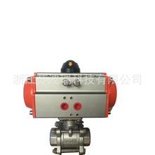 气动三片式丝扣球阀 气动内螺纹球阀Q611F气动不锈钢球阀厂家批发