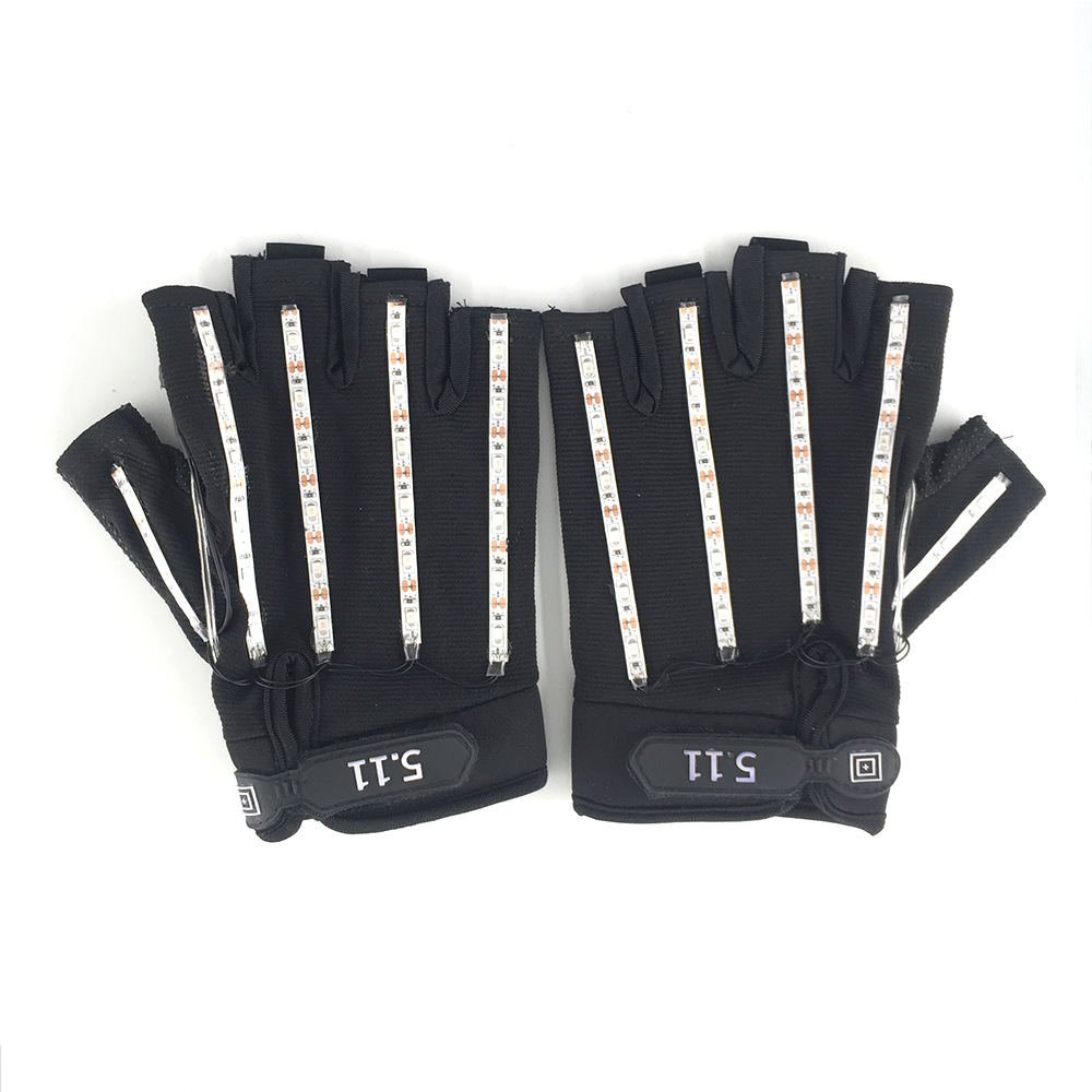 Nuevo LED parpadeante Guantes luminosos 6V etapa bar espectáculo nocturno traje mascarada Accesorios luminosos