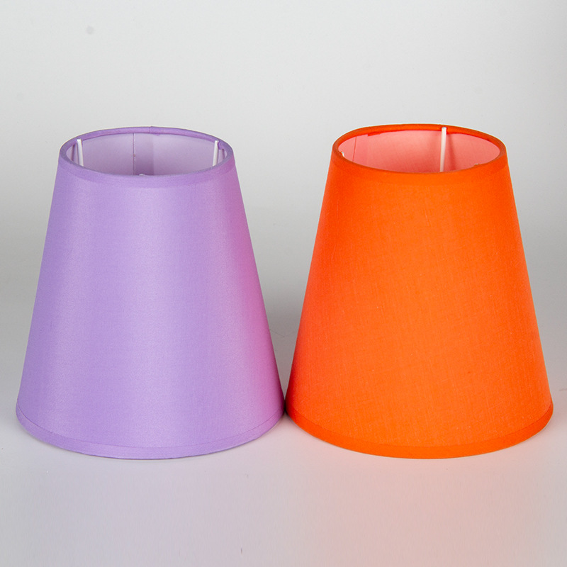 Pantalla de lámpara de tela transfronteriza con un diámetro inferior de 18 cm, accesorios de iluminación de montaje plano, cubierta de tela, lámpara de mesa que bloquea la luz, accesorio de iluminación LED.