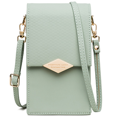 Bolso de teléfono móvil de las mujeres crossbody pequeño bolso de verano nueva moda bolso de hombro japonés y coreano fresco vertical diamante hebilla bolso de hombro