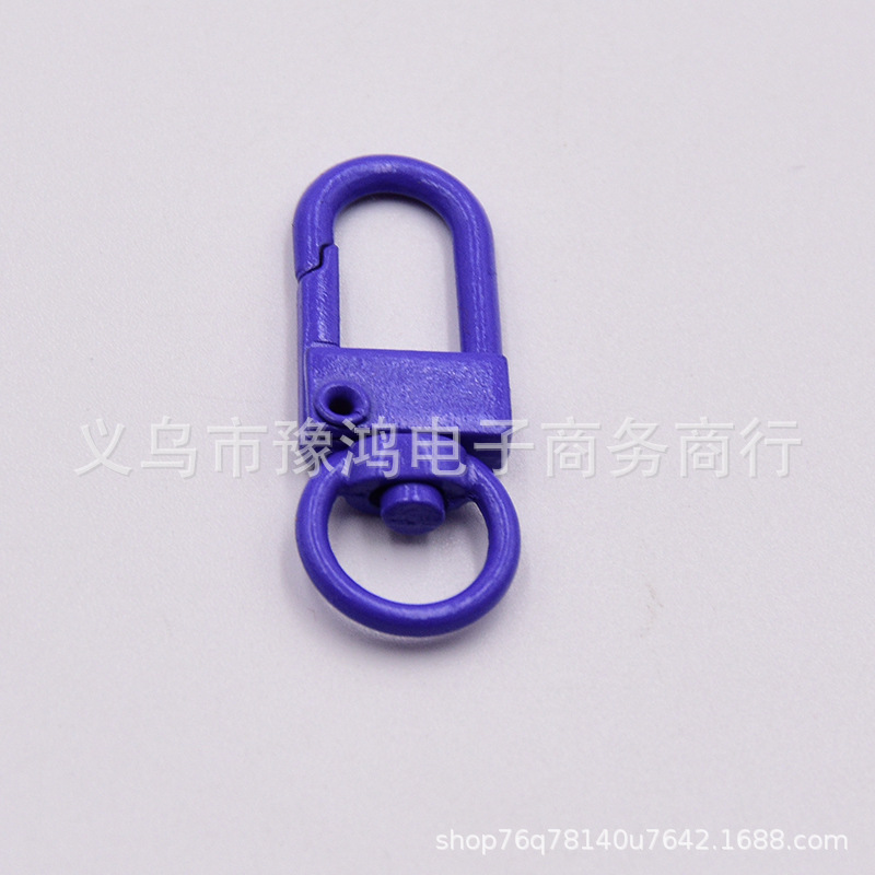 Korean version of Paint color metal key chain dog buckle door buckle spring buckle 8 buckle bag pendant diy accessories
