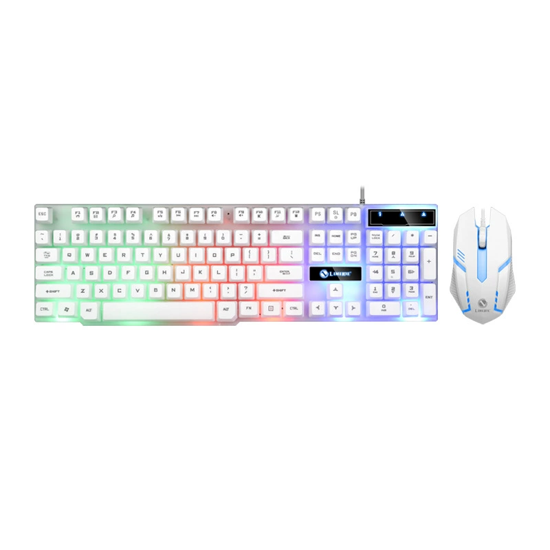 Клавиатура RGB Limei GTX300 с подсветкой и набор USB-мыши, проводной, цветная подсветка