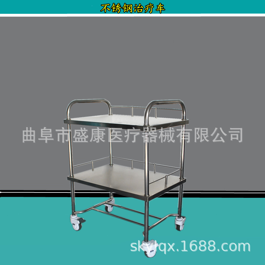 304不锈钢器械车 ABS医用三层治疗推车 手术治疗车 双层美容器械