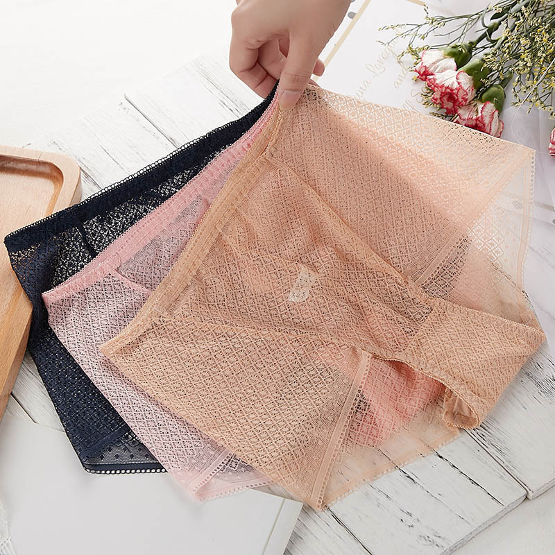 Xiaotianer 812/813 High Waist Transparent Plaid Lace Underwear Hollow Out Traceless Women Hip Sexy Briefs Xiaotianer 812/813 High Waist Transparent Plaid Lace Underwear Hollow Out Traceless Women Hip Sexy Briefs