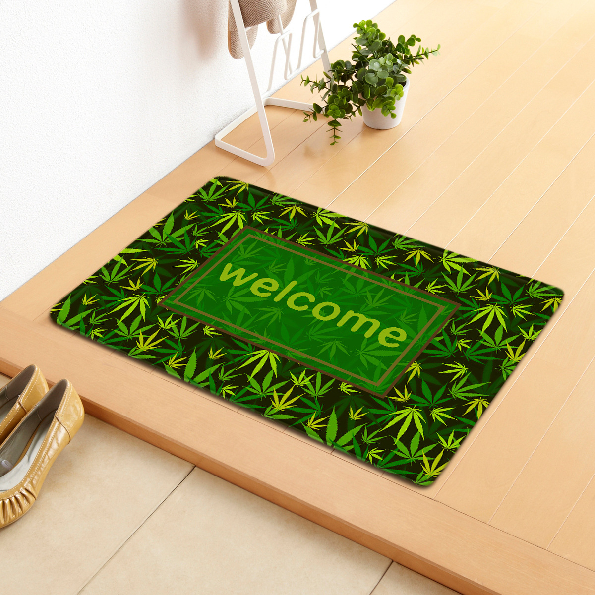 Entrada de bienvenida pequeña alfombra de piso transfronterizo absorbente antideslizante alfombra de piso baño dormitorio sala de estar puerta alfombra de bienvenida