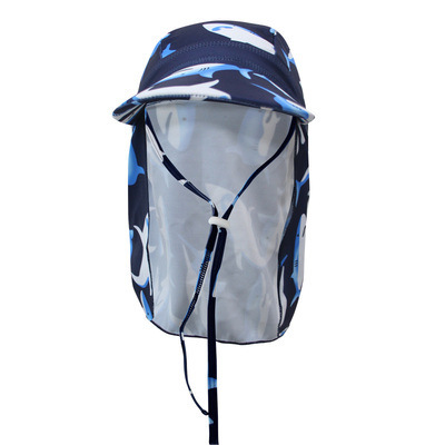 Niños y niñas protección solar gorro de natación playa juego cuello protección sombrero para el sol gorro de natación protección para los oídos sombrero de tela sombrero para el sol