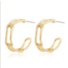 Retro metal earrings, chain, brand set, European style, simple and elegant design