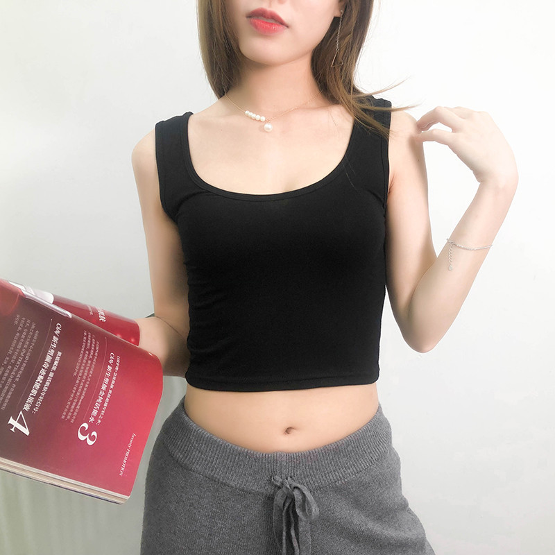 Summer Inner Wear Modal Short Sling Women's Elastic Bottoming Vest Exposed Navel Tube Top Wrap Chic