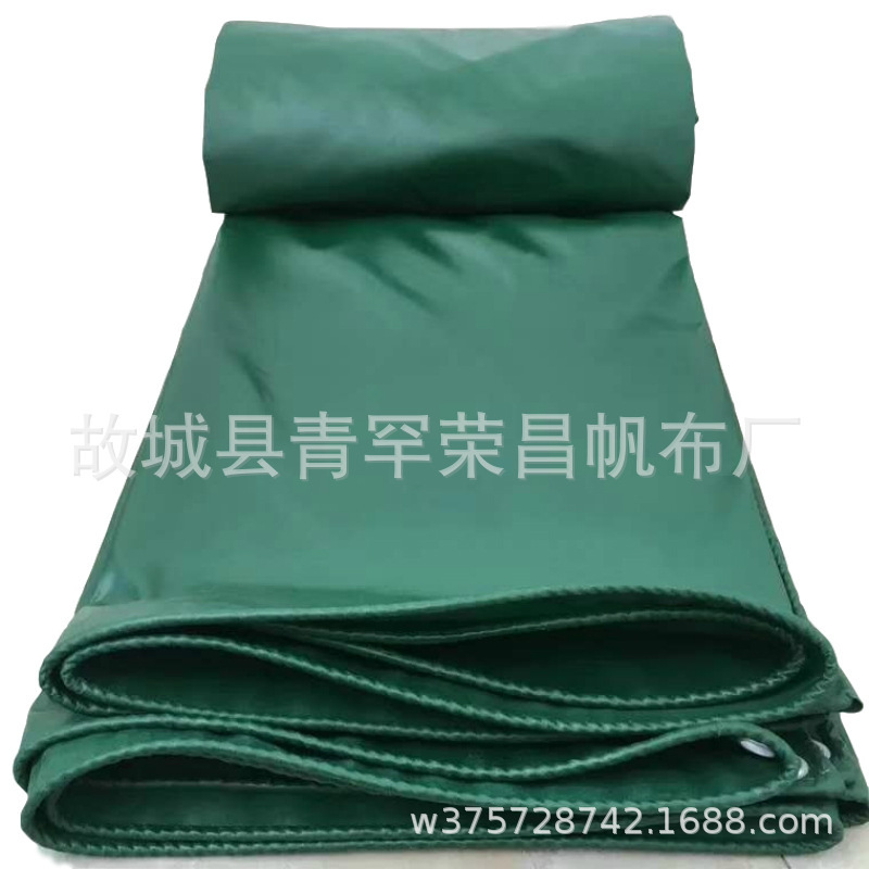 军绿帆布老帆布沙发靠枕背景布不掉色有机硅涤纶布加厚刀刮布