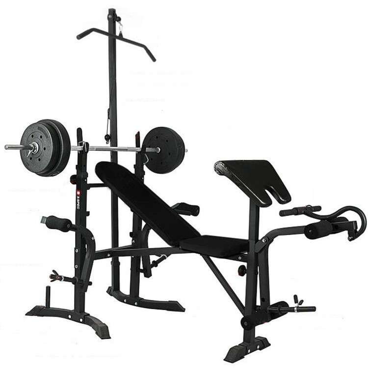 Barbell rack Squat rack Press de Banco equipo de fitness hogar de los hombres de pórtico peso Barbell traje ajustable altura
