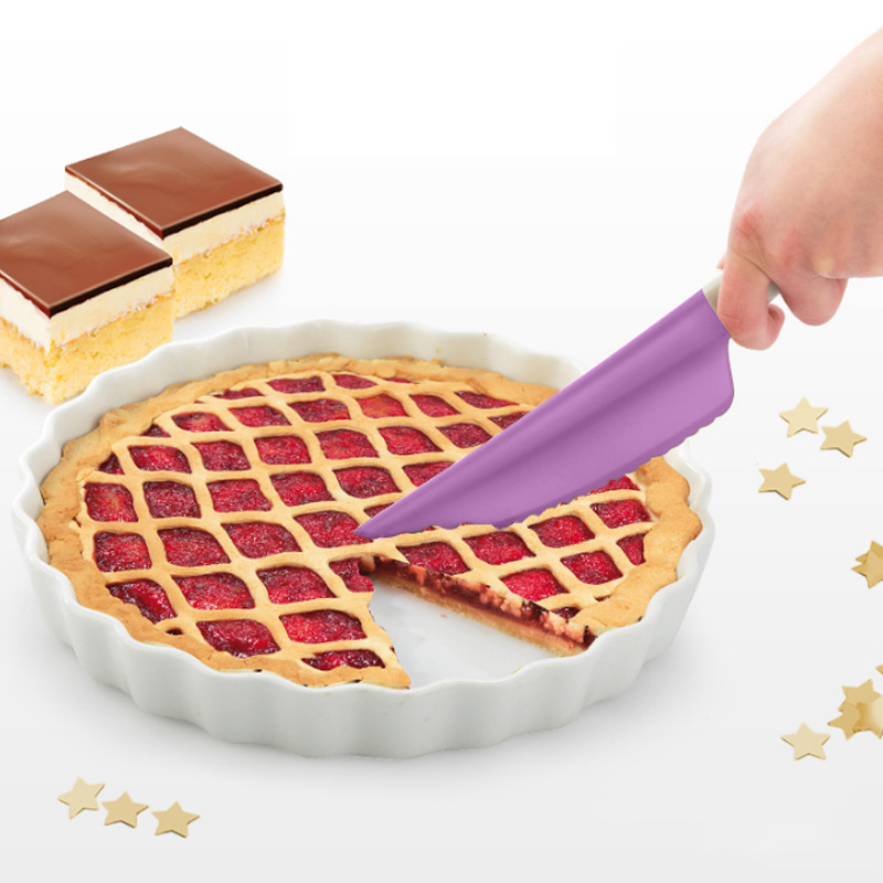 Cuchillo de sierra de pan de pastel de stock de fábrica Cuchillo de pizza de plástico Cuchillo de tostadas de mousse de corte Suministro transfronterizo