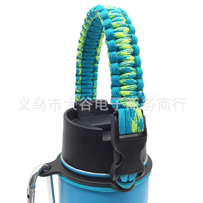 Amazon hidro frasco espacio olla llevar cuerda boca ancha taza de agua cuerda trenzada hervidor llevar cuerda portátil