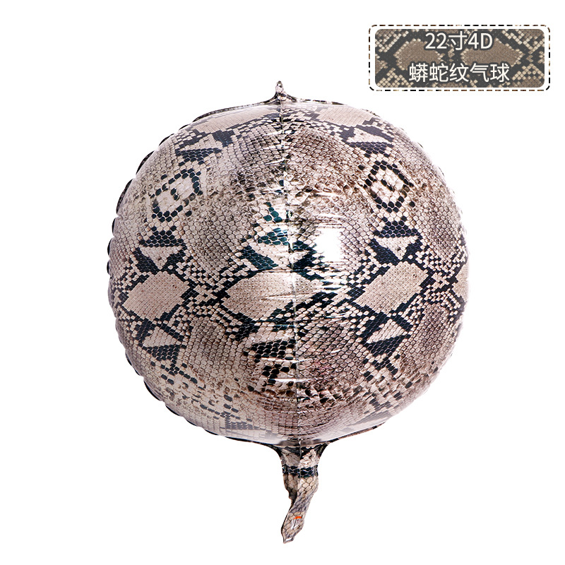 22 pulgadas textura animal 4D globo de aluminio cumpleaños boda tema Fiesta decoración papel de aluminio decoración globo