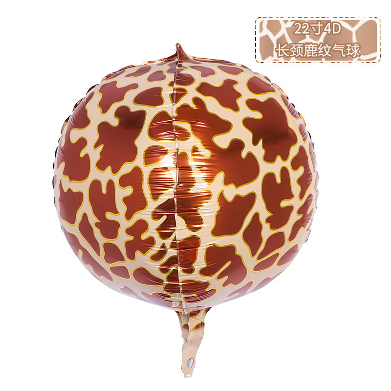 22 pulgadas textura animal 4D globo de aluminio cumpleaños boda tema Fiesta decoración papel de aluminio decoración globo