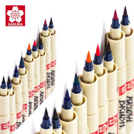 Japonés SAKURA marca suave cabeza hermosa flor cuerpo aguja pluma cepillo dibujos animados especial pintado a mano diseño de anime