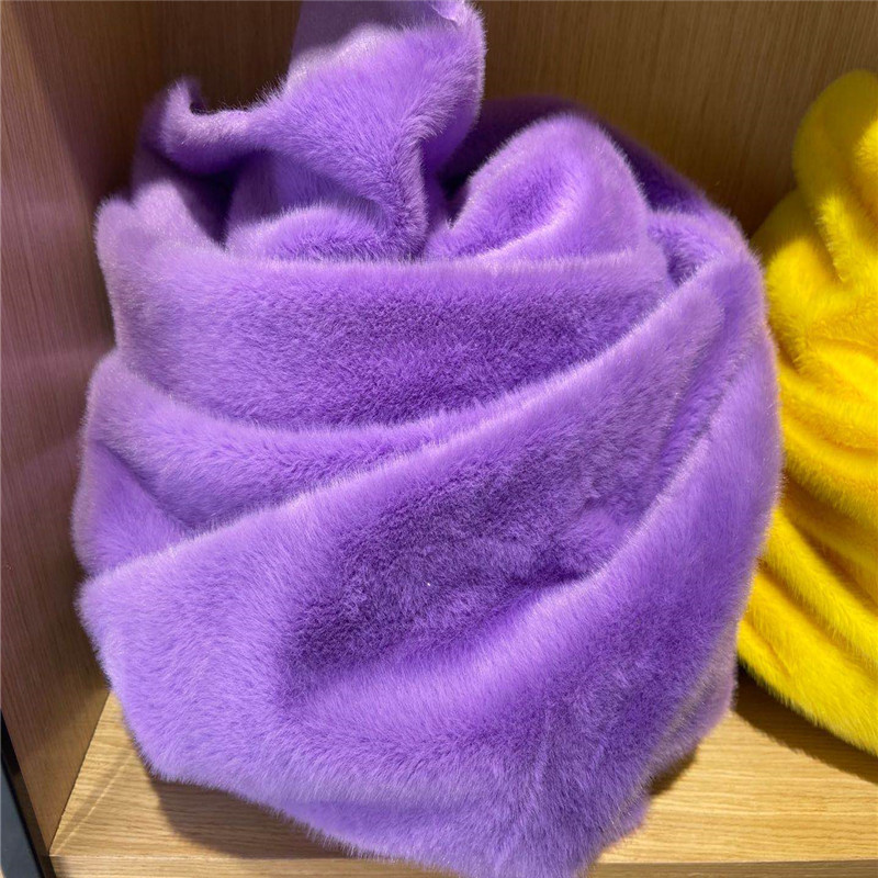 Terciopelo de visón encriptado de 800g, tela de terciopelo jade fox para zapatos, bufandas, alfombras, ropa, fabricante de telas de pelo alto y bajo