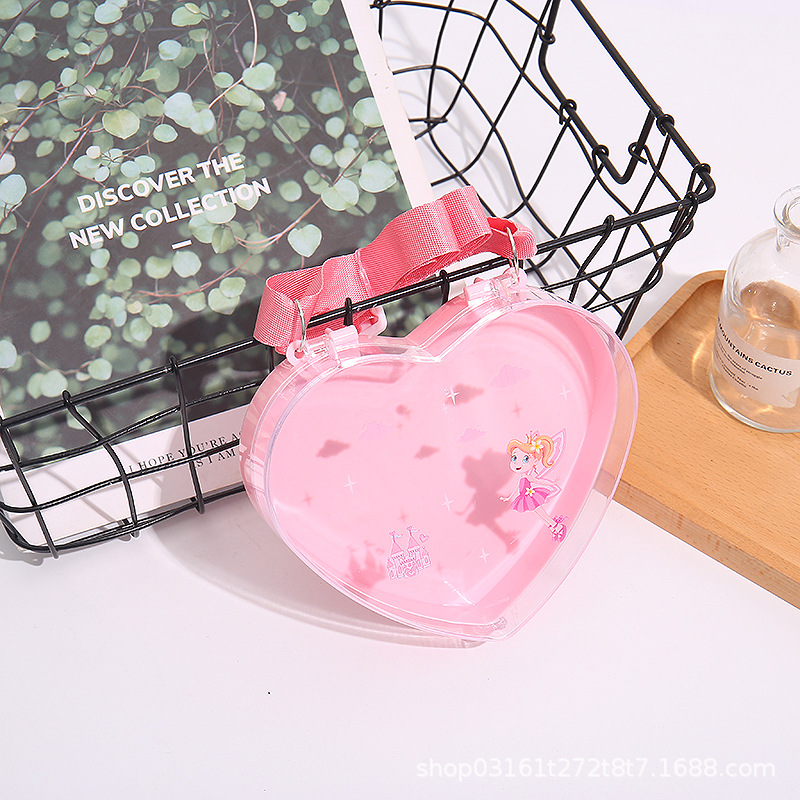 源头厂家直营  透明卡通梅花贝壳小熊桃心背包新款首饰包装盒