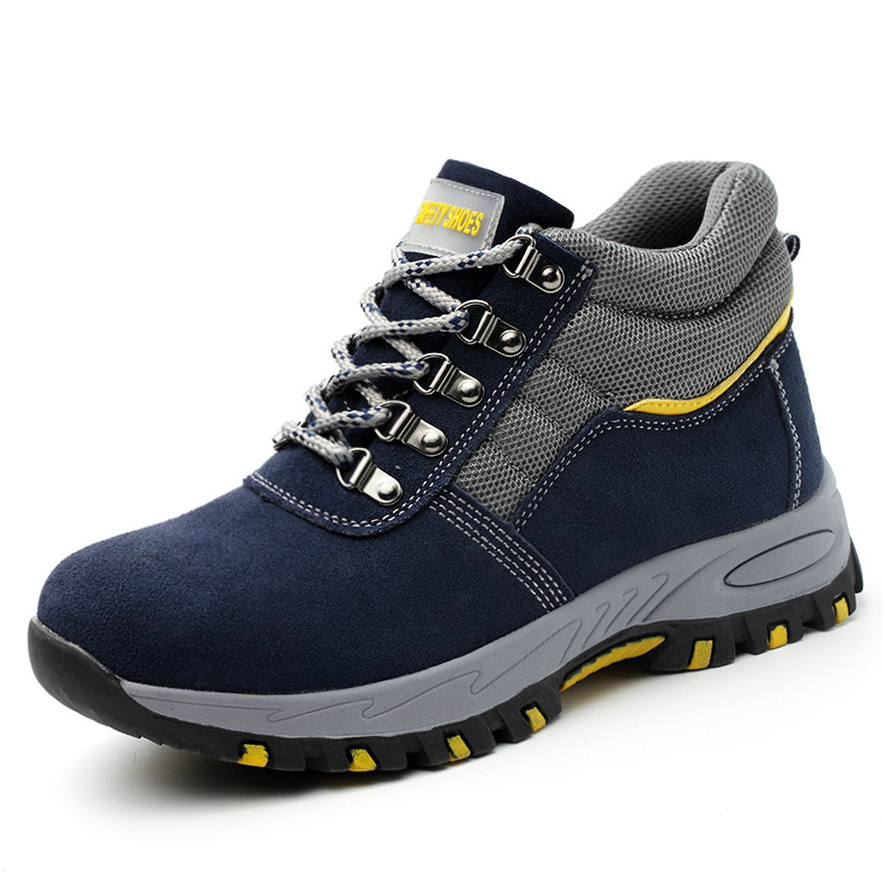Zapatos de seguridad laboral antigolpes y antipinchazos - Antideslizantes, resistentes al desgaste, transpirables, botas altas de invierno con forro de piel