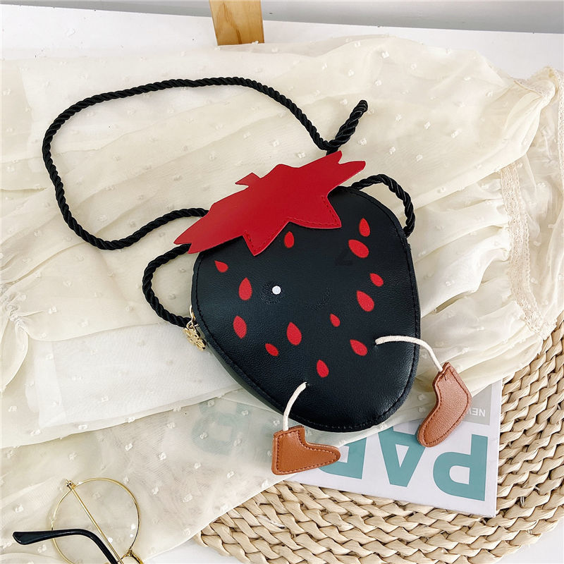 2020 nuevo estilo coreano Lindo bolso de hombro de fresa mini moda estilo coreano monedero de los niños de moda Lindo bolso de mensajero