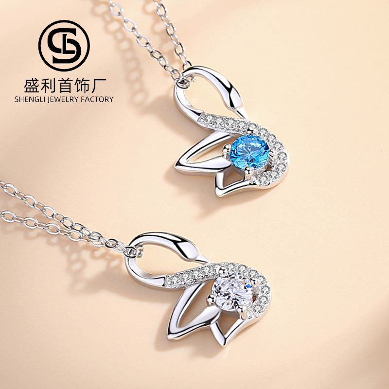 S925 collar de plata esterlina colgante de cisne femenino del todo fósforo femenino simple clavícula cadena estudiante novias regalo para la novia