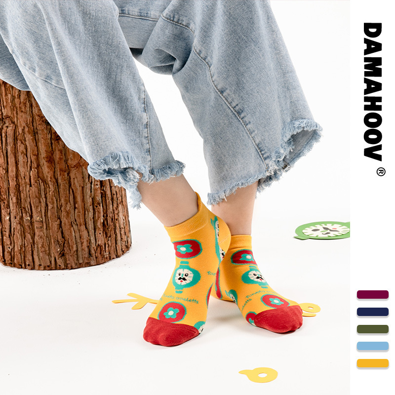 Female College Students Japanese Cute Socks Summer Short Socks Non-slip Boat Socks Don't Fall off Women's Breathable Sweat-absorbent Anti-odor Women's Socks