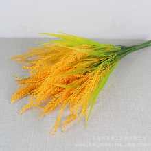 现货厂家直销仿真稻穗 7叉小麦稻穗 家居摆放花7叉小麦稻穗