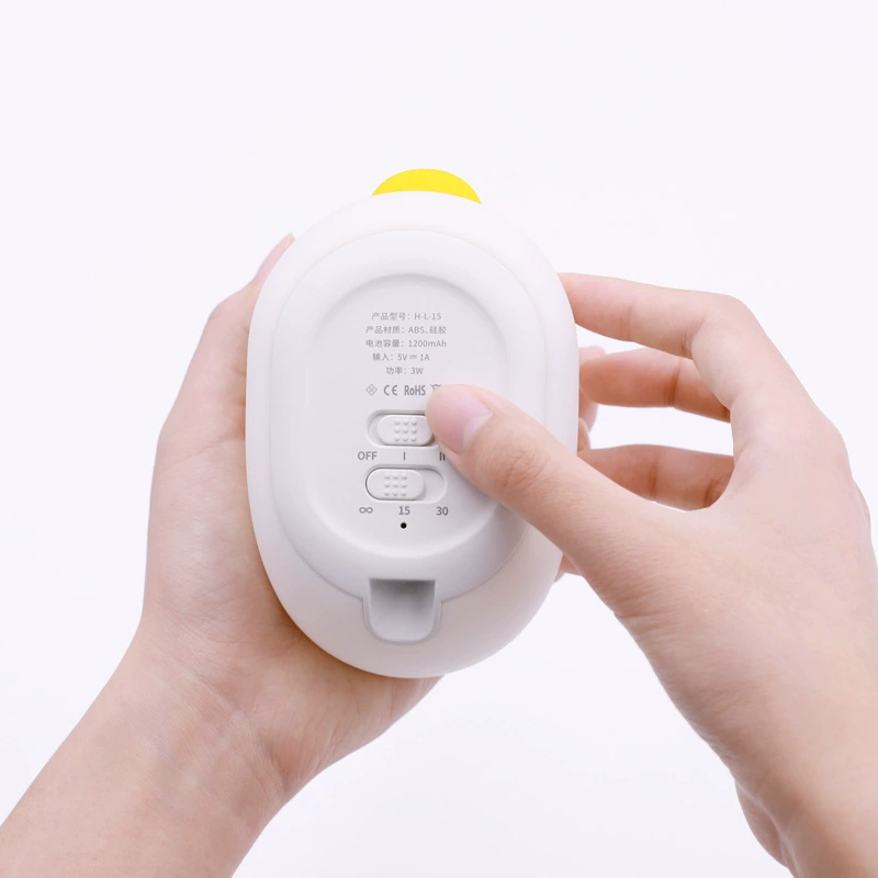 Силиконовый ночник «Утёнок» H‑L‑15, USB перезаряжаемый 3W, 1200 mAh, тёплый 2800K