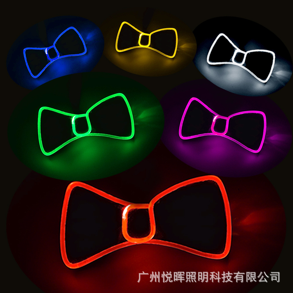 Nuevo LED luminoso pajarita 5V danza de la boda del partido creativo flash pajarita bar discoteca rendimiento Accesorios luminosos