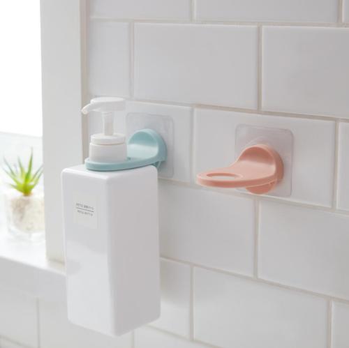 Kitchen nail-free traceless hook bathroom multi-functional shower gel hanger bathroom wall shelf