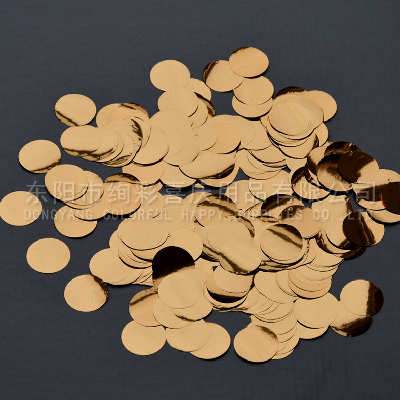 专业供货速卖通跨境热卖 气球推推乐填充亮片 PET镀铝膜圆片2.5cm