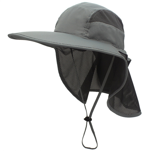 Cross-border recommended back-swing shawl fisherman hat, sun protection and anti-UV visor, lightweight and breathable fishing hat, neck protector