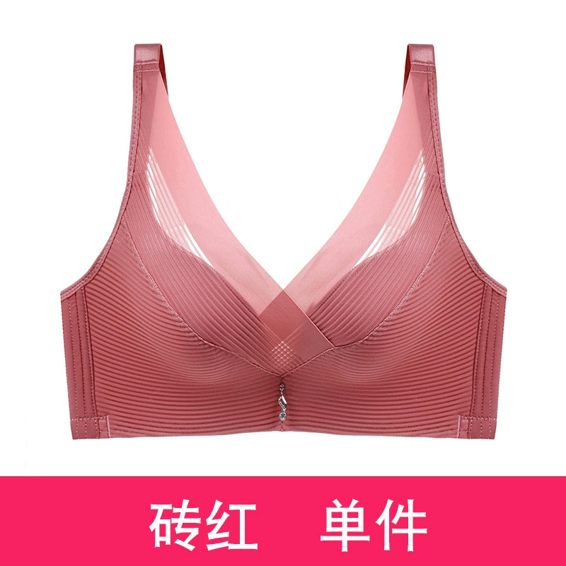 Sili cross -mesh gauze breathable stripes lace gentle and comfortable cotton stickers gathered and treated without trace underwear bra