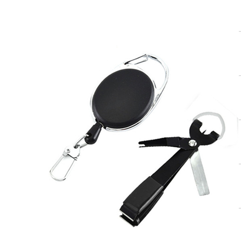 Venta al por mayor de la fábrica suministros de pesca al aire libre alicates de pesca tijeras de línea de pesca de roca multifuncional 4-en-1 tijeras de hilo