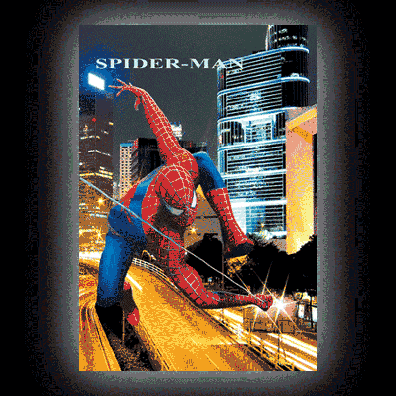 广告光栅pet工艺画室内变幻3D立体画pvc三维可定防水UV印刷标签