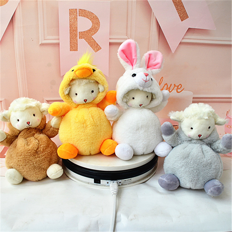 Muñeco de peluche de cordero transformado auténtico, muñeco de oveja pequeño, adorno, muñeco para niña, regalo de cumpleaños, súper suave