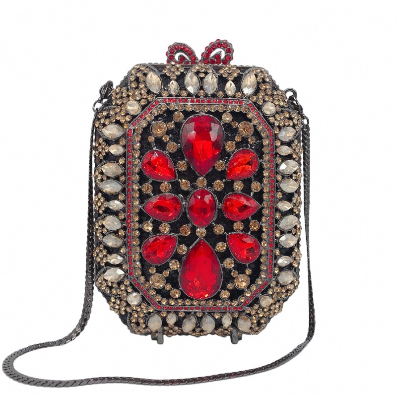 * Bolsa de diamantes AliExpress transfronteriza bolsa de diamantes metálica hueca bolsa de cena vestido de fiesta de damas bolsa de diamantes de oro