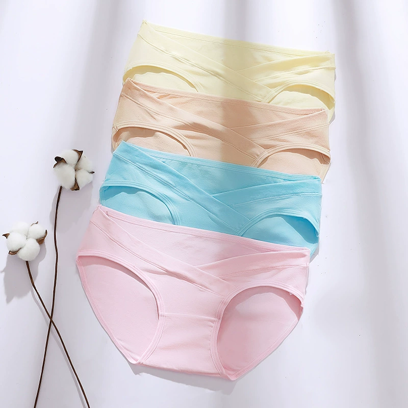 Pants with belly support, cotton underwear for pregnant, plus size
